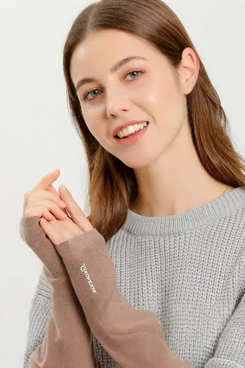 冬用 薄手 ショートフィンガー手袋【保温・デザインカジュアル・学生向け】