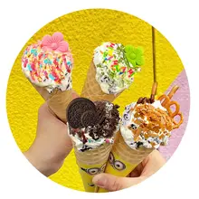 アイスクリームデコレーション用ピンク桜クッキークランブル【コーン型・バター風味・スイーツトッピング】