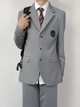 刺繍バッジ付きブラックスーツ【秋冬用・学院風・男子制服】