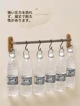 スリッパラック 壁掛け 穴あけ不要 ウォールナット材 ガンメタリック バスルーム トイレ ドア裏 収納