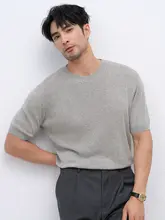 夏用 モダールニットTシャツ【白・抗菌・吸汗・通気性・ラウンドネック・短袖・メンズ】