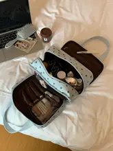 薄型ポータブル化粧ポーチ【旅行用・手提げ収納】