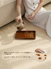 防水＆防音機能付きソファマット【クリームカラー・お手入れ不要・ヴィンテージ風】