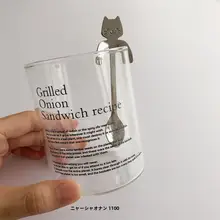 猫デザインの304ステンレス製コーヒースプーン【吊り下げ可能・かわいい・創意的】