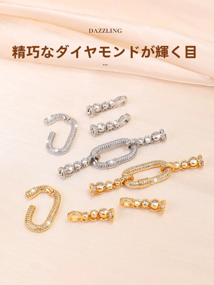 ビーズネックレスの留め具としての高級感と耐久性を実現する18Kゴールドコーティングバックル