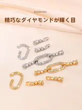 保色の18Kゴールドコーティング パールネックレス【万能接続金具・ダイヤモンド装飾・DIY用ビーズブレスレット用】
