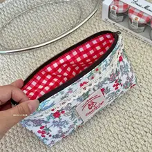 ペンケース コスメポーチ 小花柄 シンプル 大容量 おしゃれ 学生用 文具収納 持ち運び便利 インスタ映え 韓流