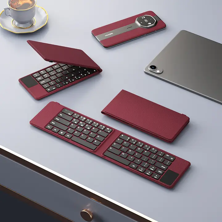 B．O．W 折りたたみ Bluetoothキーボード タッチパネル対応 DFH認証 タブレット対応 iPad Xiaomi 「BOW」