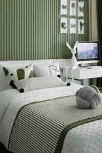 モダンで洗練されたデザイン！黒白抽象肌理のウサギ毛ボール装飾クッション【ロングタイプ・インテリア用】