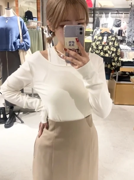 多様な着こなしが楽しめる背心長袖Tシャツ【春季・女性用】（セットアップ対応） 韓国系ファッションの代表アイテム