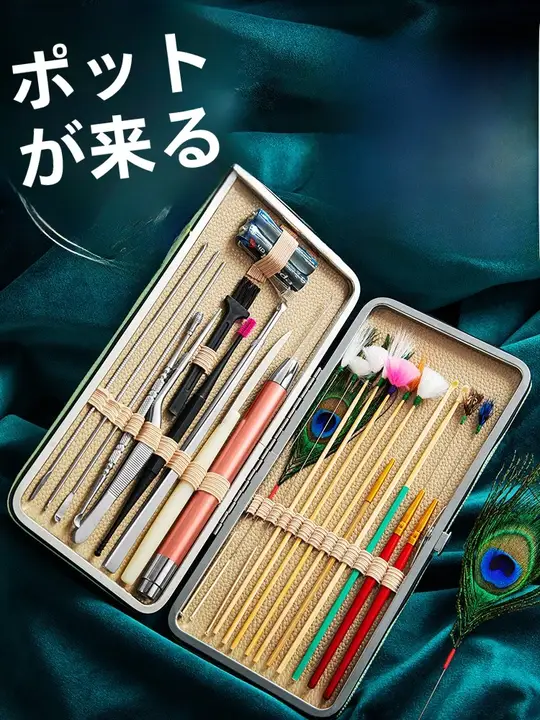 耳かきツール【プロ用・白鹅绒素材・羽毛付き】（セットアップ対応）