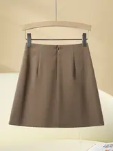 ウールショートスカートレディース2025秋冬新作ハイウエストAライン