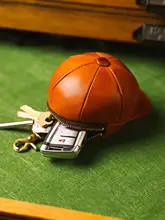 手作り本革ダックビルキャップ風キーケース【カード収納・コインポケット付き】