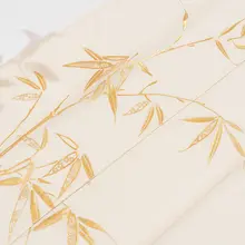 竹模様のデザイン 薄手のはたきタオル【日常使い・華やかな刺繍】（セットアップ対応）