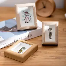 木製スクエアフォトフレーム【インテリア装飾・卓上用・中空デザイン】