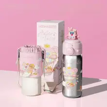 純チタン製 保温カップ【子供用・ストロー付き・誕生日ギフトに最適】