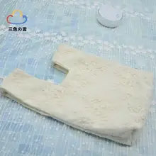 米白色レース刺繍ハンドバッグ【女性用・携帯電話用・小銭入れ・手首用】