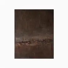手描きアート油絵 壁掛け抽象作品【侘寂風・ヴィンテージ・リビング・ホテル用】
