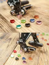 ハートデザインの折りたたみ自転車用超軽量シフト＆ブレーキケーブルキャップ