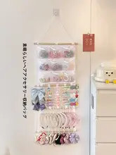 子供用ヘアアクセサリー収納ラック【壁掛け・クリップ付き・ゴムバンド・ヘアバンド】