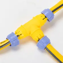 洗車用ホース用三方向分岐コネクタ【迅速接続・ソフトホース用】