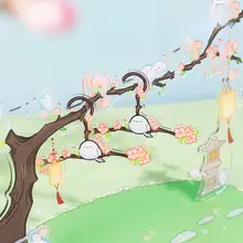 アクリル製 古風ドールハンガー【コットン素材・ナチュラルデザイン】