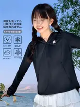 Camel 日焼け防止衣 女性用 軽量アウター ひんやり速乾 通気性あり スリム ショート