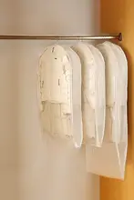 視認性のある衣類圧縮防塵カバー【ダウンコート・スーツ・吊るし収納・防水・防塵】
