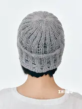 立体花モチーフのニット帽【女性用・透かし編み・ファッション・甘さとクールさを兼ね備え】