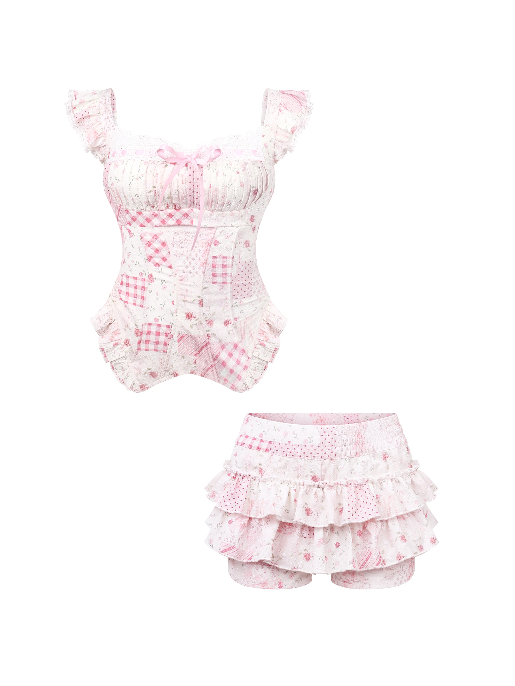 レトロガールが夏に選ぶべき1品は？山茶花のパッチワークセットアップが答えになる