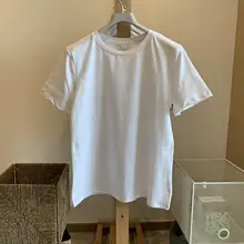 極上の柔らかさの白Tシャツ【レディース・夏用・コットン・短袖・スリムフィット・ベーシックデザイン】