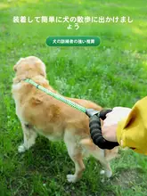 犬用リード【防爆設計・大中小型犬対応・脱走防止・金髪犬用カラー付き】