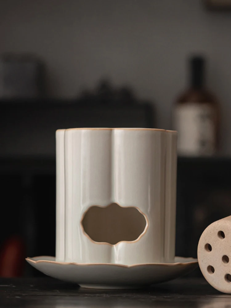 陶製アルコールストーブベース：新中式デザインで茶を煮るためのおしゃれな焚き火台