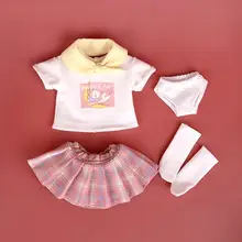 BJD用衣装【甘美な三色・チェック柄JK服・スカート】（セットアップ対応）