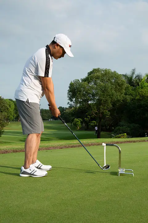 PGM 調整可能 ゴルフインパクト練習器【360°回転・打撃マット付き】