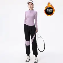 秋冬用加絨ランニングウェア【女性用・速乾・トレーニング対応】（セットアップ対応）
