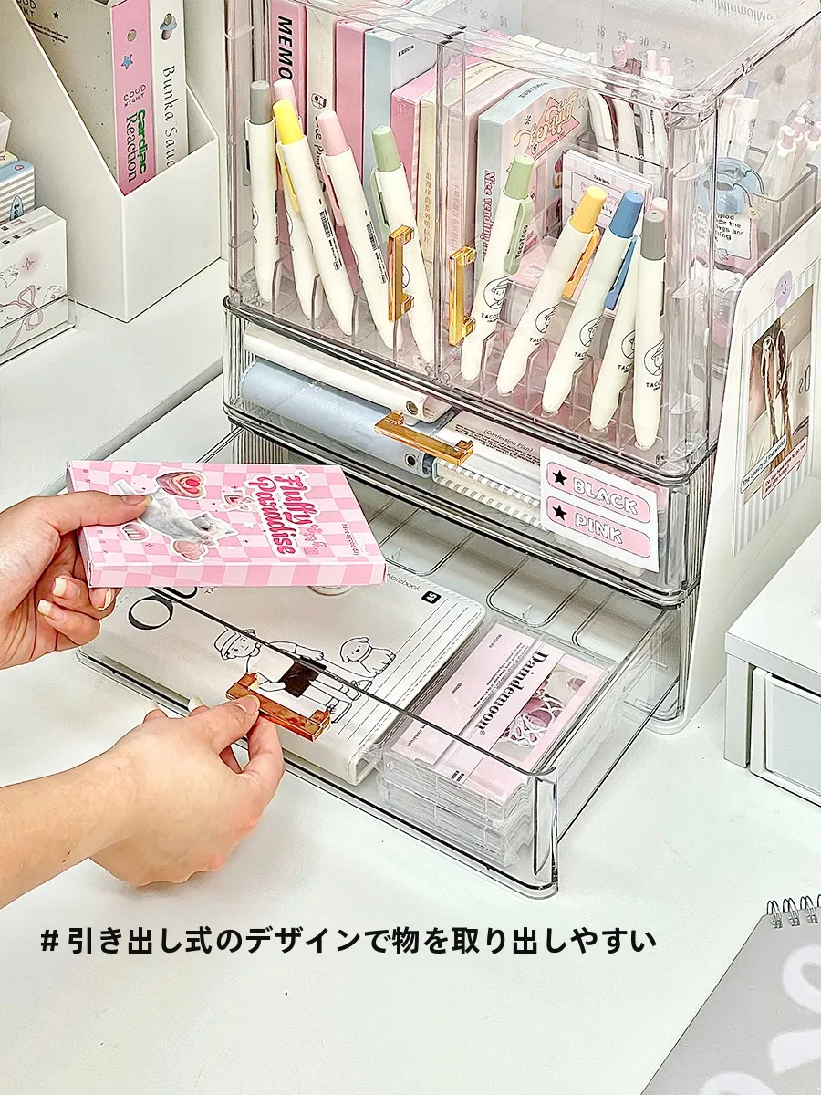 アクリルスタンド 収納の仕組みと実用性：透明多機能大容量ケースの評価