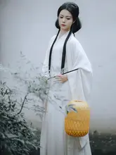 白色の大袖シャツ【古風・着物スタイル・女性用】