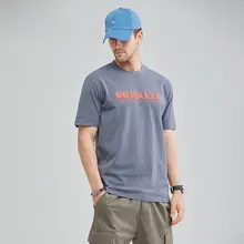 夏用無地半袖Tシャツ【アメリカンスタイル・ラウンドネック・極上の柔らかさ・泡状プリント・ゆったりフィット】