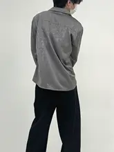 シャツ メンズ 個性的なテクスチャー デザイン性 きれいめ 上品 「mountain tree」