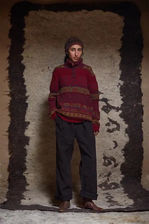 ストライプデザインデニムパンツ【オリジナル・ストレートフィット・快適コットン・カジュアル】