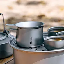 アウトドア用純チタン旅行茶器【分茶器・功夫茶具・家庭用】