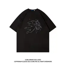 天使プリント半袖Tシャツ【レディース・カジュアル・フィット・ユニセックス】