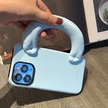 マグネット吸着機能付きスマホケース【フィルムハンドストラップ・iPhone対応・女性向け】
