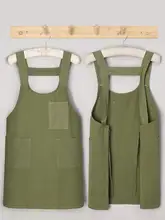 男女兼用 シンプルコットンエプロン【防汚・通気性・キッチン用】