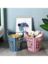 家庭用プラスチック製の大容量折りたためる洗濯物入れ【バスルーム・トイレ用】
