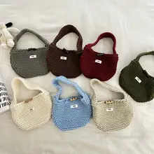 韓国東大門新作ニットトップハンドルバッグ