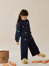 セットアップ 2点セット キッズ ガールズ フード付き パーカー カートンプリント おしゃれ 秋「SONNYKIDS」