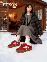 加毛調の防滑女性用内増高デザインシューズ【冬季用・カジュアル・暖かさ】
