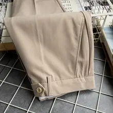 カジュアルなメンズストレートパンツ【抗皺・極上の柔らかさ・九分丈】（セットアップ対応）